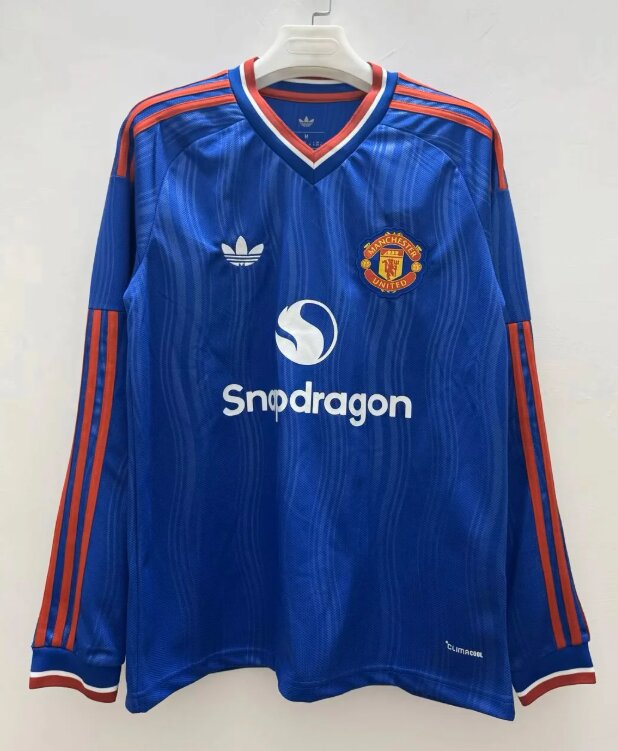 AAA Quality Manchester Utd 26/27 Away Blue Long Soccer Jersey
